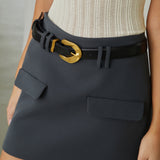 Plain Mini Skirt Without Belt